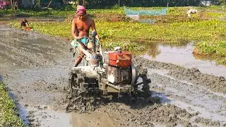 Amazing Power tiller driving skills | Power tiller machine driving |