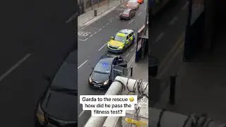 Garda wobbles to the rescue.. How did he pass the fitness? 😂 #Garda #Police #Ireland #Dublin #FYP
