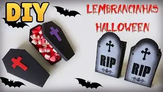 DIY: Caixão e Lápide com Doces para Mesa do DIA DAS BRUXAS - LEMBRANCINHAS DE HALLOWEEN