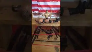 William regal lighting Randy Orton with a kendo stick and sending him through a table