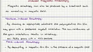 Week 8-8 Induced Magnetic Anisotropy