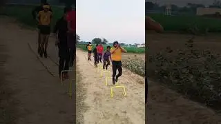 mini hurdles jumping exercise improve speed workout #runningstaminakaisebadhaye #bodyfitness #army