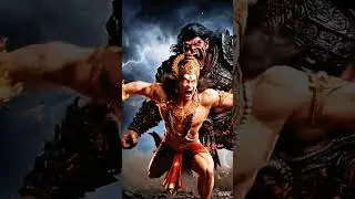 Hanuman ji 🕉️ vs 👿 demon #hanuman #hanumanji #hanumanstatus #hanumanchalisa  #shortsfeed #shorts
