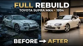 ASMR Car Restoration Full Rebuild of White Toyota Supra Mk4 Twin Turbo 1994 from Abandoned Condition