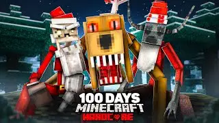Surviving 100 Days In The Scariest Winter Storm In Minecraft [FULL MOVIE]
