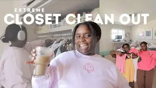 new year, new extreme closet clean out!! deep cleaning, selling & donating organizing my closet!