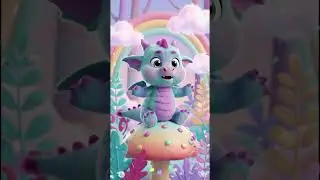 ACHOO! 🤧🫧 Baby Dragon Sneezes Bubbles! #shorts #3danimation #animation #kidsvideo #dragon #bubble