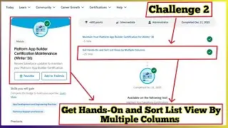 Get Hands-On and Sort List Views by Multiple Columns| Platform App Builder Certification Maintenance