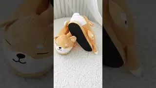 Большие и теплые домашние тапочки-корги