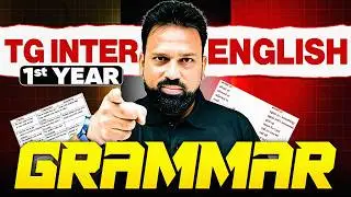 English Grammar for TG Inter 1st Year 2026 | Complete Exam-Oriented Preparation