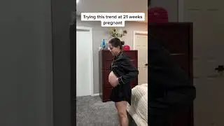 Trying this trend at 21 weeks pregnant #shorts