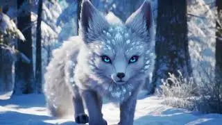Fantasy arctic fox - Made with VEO