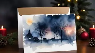 Create a MAGICAL Moonlight Scene with Watercolor Painting!