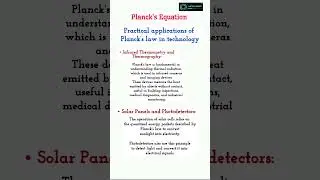 Planck&rsquo;s Equation // Planck&rsquo;s law  // Planck&rsquo;s constant