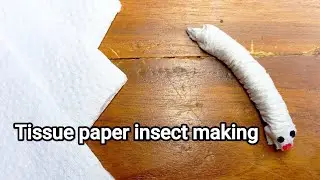 How to make tissue paper insect making / easy origami insect / diy easy craft