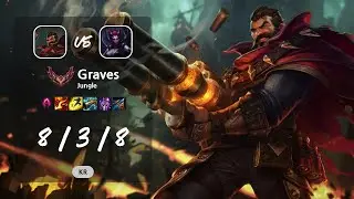 Graves Jungle vs Elise - KR GrandMaster Patch 13.10