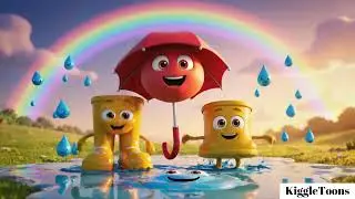 ''Rainbow Umbrella 🌂 | Fun Rainy Day Song for Kids | Cute 3D Animation | KiggleToons&rdquo;