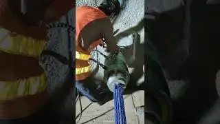 Tensioned Ground Anchor Stressing | Acceptance Test #anchor #hydropower