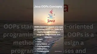 What is OOPs? || OOPs Concepts Of Java ?#shorts #java