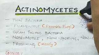 Actinomycetes | Micribiology | Handwritten notes