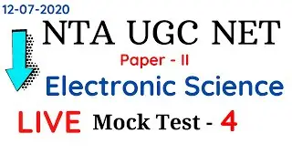 UGC NET Mock Test 4 Electronic Science Solution