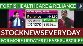 Fortis healthcare share latest news today, Reliance share latest news, fortis Share