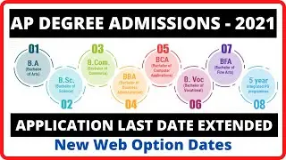 AP Degree Admissions 2021 Registration Last Date Extended | Web Option Dates| Seat Allotment