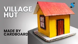 A Small Hut Making From Cardboard | Cardboard Craft Ideas | Acrylic Color | By Swag Art & Craft |