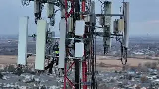 Cell Phone Tower Upgrades | Drone Footage | 4K