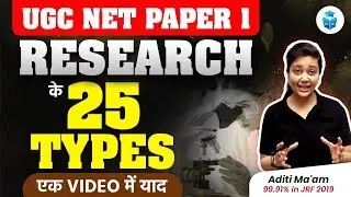 UGC NET December 2023  | Research All Types Questions by Aditi Mam | JRFAdda