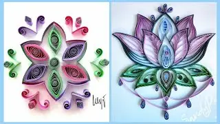 ❤how to make different #quilling #paper #flowers designs ||diy homemade quillied paper flowers