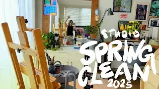 ✨🪲 Spring Cleaning my Small Art Studio 🪲✨
