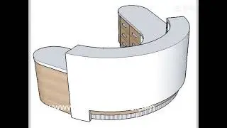 corian curved reception desk for clinic furniture