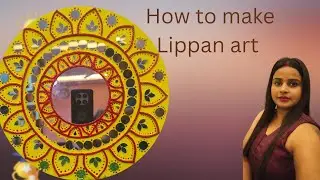 How to make lippan art| lippan art design| Hand made wall decor