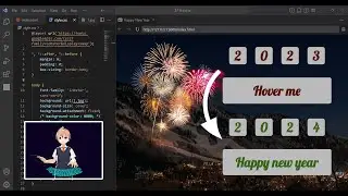 ASMR Programming - Happy New Year 2024 Text Animation - No Talking