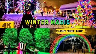 4K🇨🇦🎇 NIAGARA FALLS Winter Festival Of Lights🎉 | Magical Winter Night Walking Tour Canada