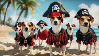 Thje Jack&acute;s - Pir&aacute;tska Krypto (Jack Russell Network crypto meme nft art, dancing memecoin, bitcoin)