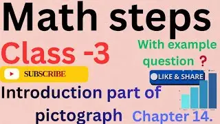 Math steps class 3 chapter 14.! pictograph!! Introduction part of pictograph and examples question ❓