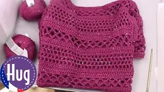 Crochet   Pull   Pull au crochet avec paillettes   Veronika Hug