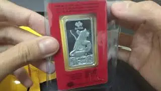 2020 Pamp Lunar Rat 1 Oz Silver Bar