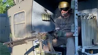 Shooting an M60 Door Gun from a Uh-1h Huey Helicopter
