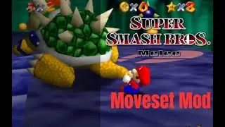 Out teching Bowser in Mario 64 (Super Smash Bros Melee mod)