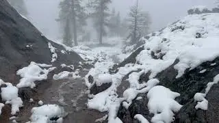 First Snow on Upper Yosemite Falls 2025