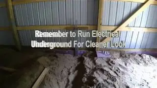 Pole Barn Electrical Run Underground for Cleaner Finished Look!