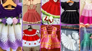 Crochet Frock Design For Baby Girl Outlet || Handmade Frocks For Kids 2025 || Wollen Crochet Frocks