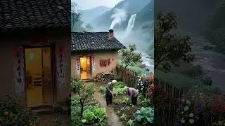 Grandma and Grandpa Gardening Together | Peaceful Village Moments #scenery #peacefulmoments