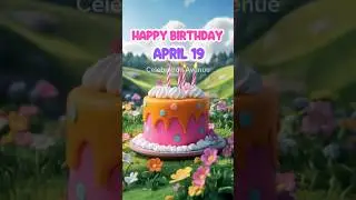19 April Best  Happy Birthday Song | Happy Birthday WhatsApp Status #shorts #celebrationavenue