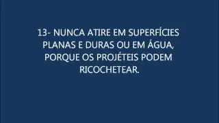 normas de seguran&ccedil;a manuseio de armas