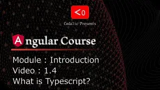 Angular Course | Video 1.4 | What is Typescript