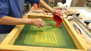 JEAN-PIERRE SERGENT AT WORK SILK SCREENING HIS SMALL WORKS ON PAPER #41 | OCTOBER 19 2018